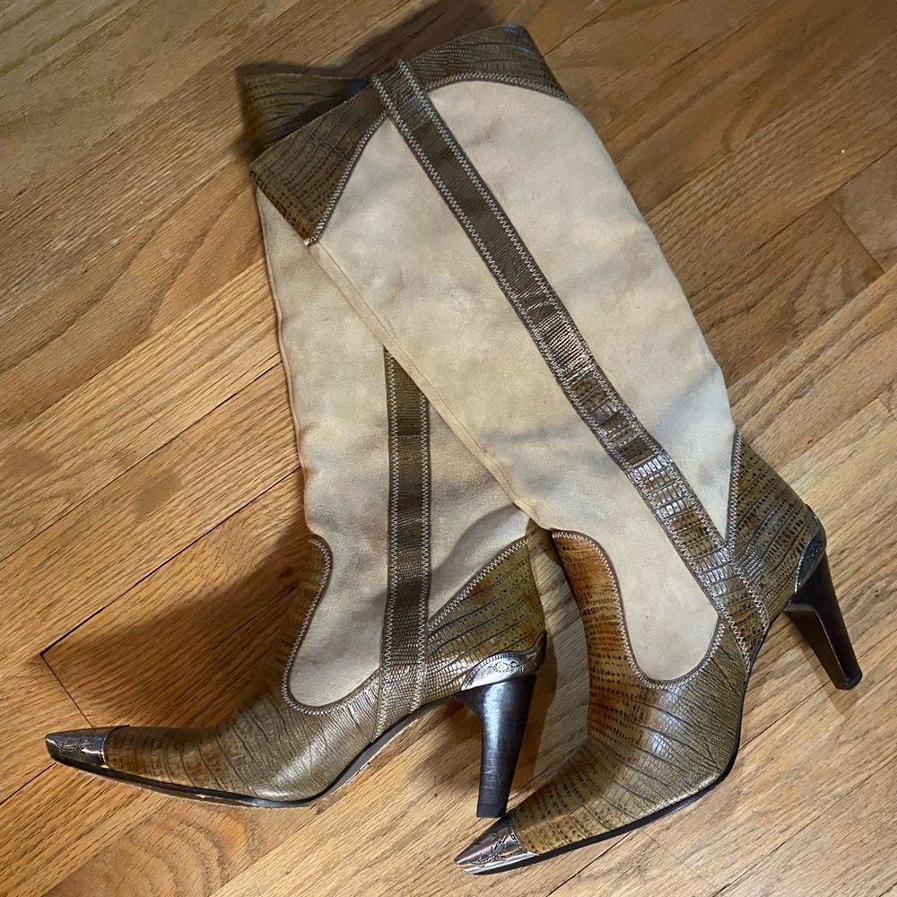 #73 - Authentic J Vincent Cowboy Cowgirl Heeled Boots 7 M